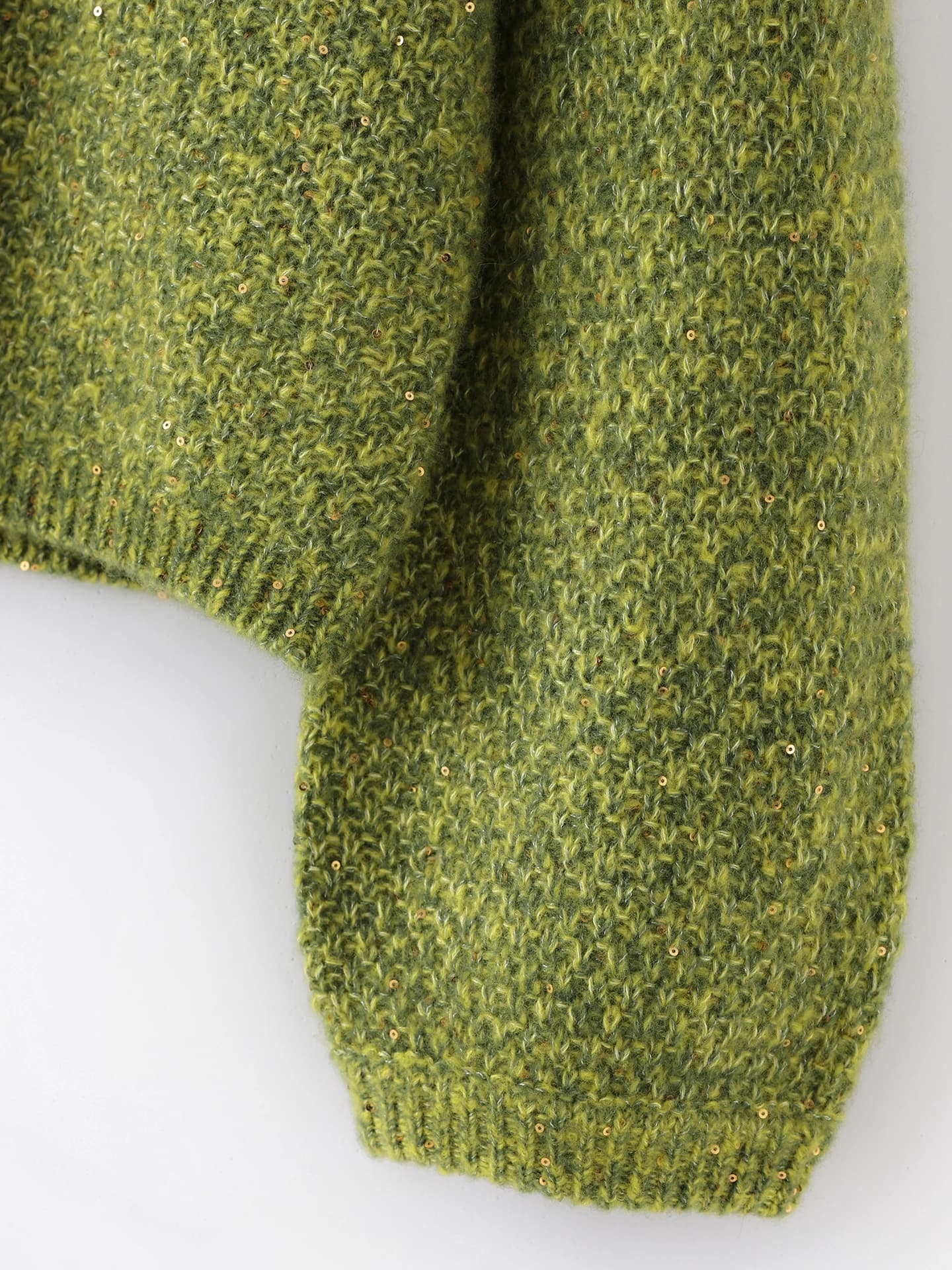 Velvet 3-5-7-Gauge Single-Ply Honeycomb Lurex Sequin Crew-Neck · DETAIL